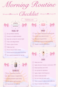 Morning Routine Planner | Self-Care & Productivity Checklist — 🌿 ☁️ no-stress tracker