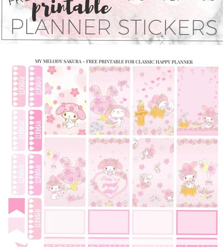 🎀 🎀 My Melody Sakura Free Planner Printable | stay inspired all year long