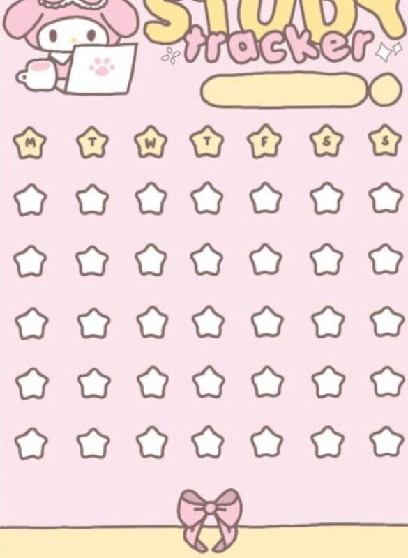 MY MELODY STUDY TRACKER WITH SIMPLY MISHA DIGITAL DESIGN — 🕯️ 🤍 seamless organization hack