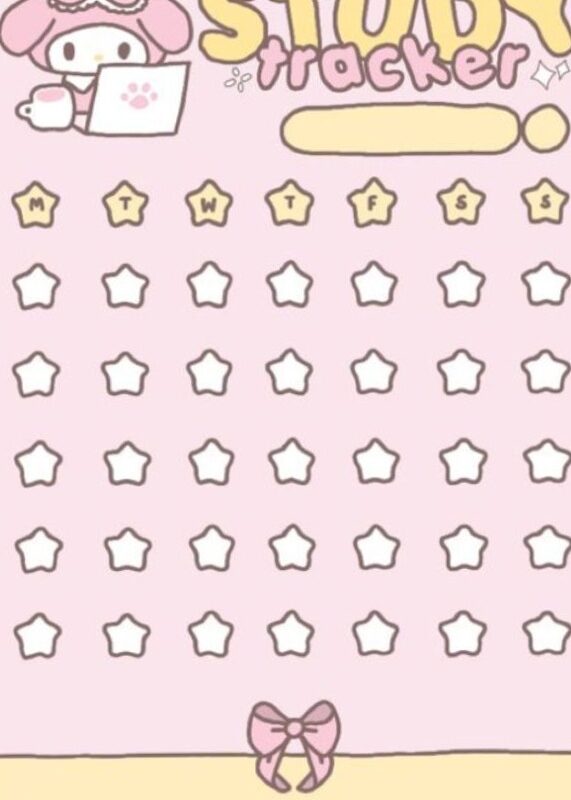 🥂 🌸 MY MELODY STUDY TRACKER WITH SIMPLY MISHA | ultimate printable checklist