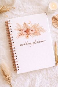 🪄 🌈 no-stress tracker: Boho Wedding Planner Checklist & Budget PDF A4