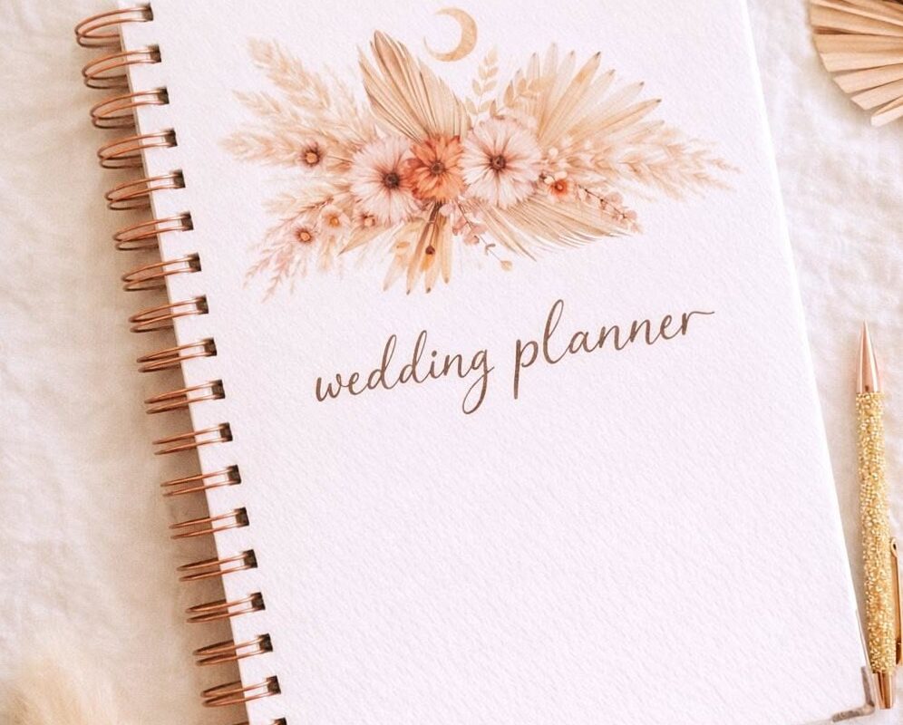 🪄 🌈 no-stress tracker: Boho Wedding Planner Checklist & Budget PDF A4