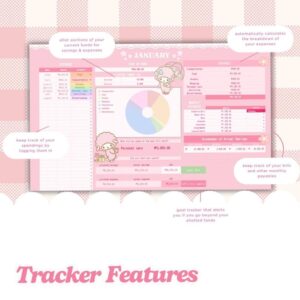 🕯️ 🕯️ no-stress tracker: Cute PIANO Budget Tracker for Google Sheets | Financial Planner Design