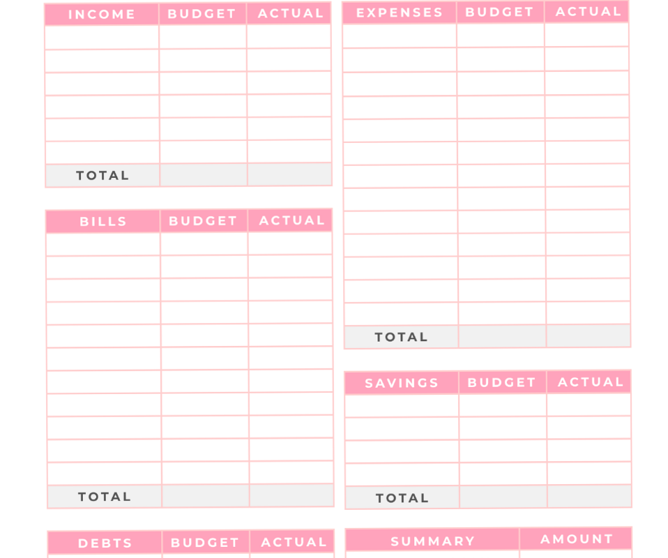 💌 🥂 no-stress tracker: Digital Budget Planner PDF | Printable Expense Tracker | Budget Binder for 2025