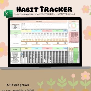 💎 💎 no-stress tracker: Excel Habit Tracker 2026: Monthly Planner & Self-Care Routine for Goal Success