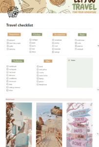 📊 📅 no-stress tracker: Plan Your Perfect Trip 2025 with Notion Travel Checklist
