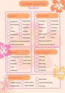 🎨 📍 no-stress tracker: Summer Vacation Planning Checklist for Digital Design & Creatives