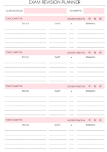 🪄 🪄 no-stress tracker: Ultimate Exam Prep Planner & Study Guide Checklist