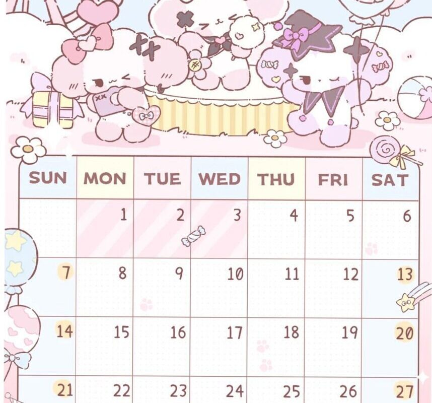 📁 📅 nonomochi planner2024julho digital wallpaper | dream life manifestation