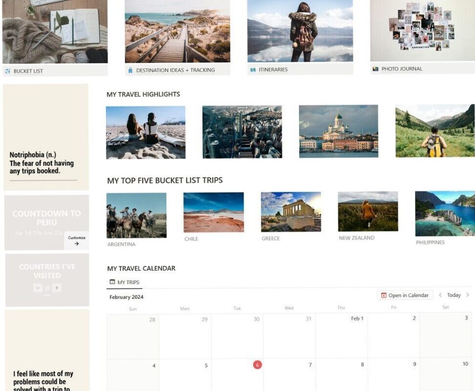 Notion Travel Planner Template | Ultimate Vacation Organizer & Digital Journal for Creative Trips — 🤍 🕯️ game-changing digital system