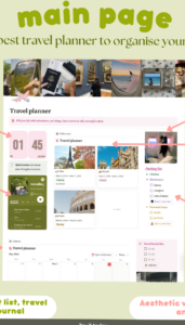 🕯️ ☁️ only tool for life admin: Dream Trip Planner — Notion Template for Travel & Digital Design