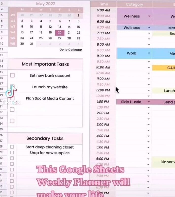 🌸 👰 only tool for life admin: Notion Master Your Week Google Sheets Planner Bundle 2024 Study Schedule Template