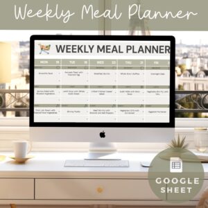 💍 🥂 only tool for life admin: Meal Plan Template for Kids – Weekly Grocery & Menu Planner Google Sheets