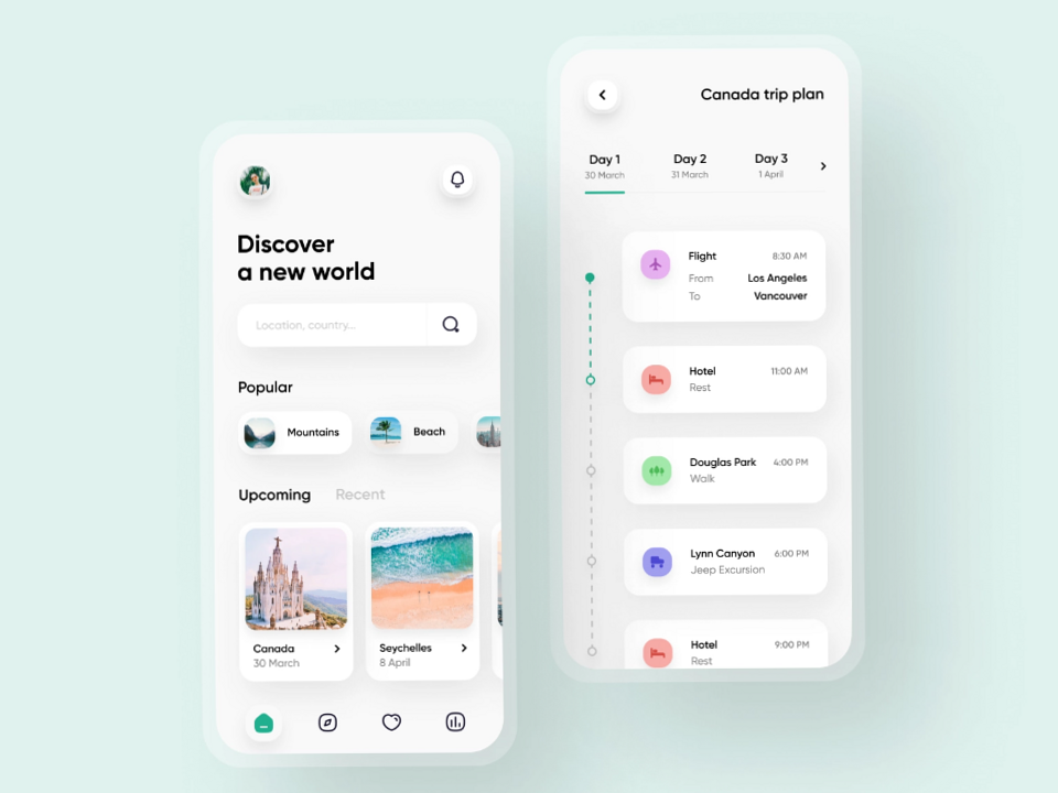 🥂 👰 Organize Your Journey: Trip Planner App Design | romanticize your routine
