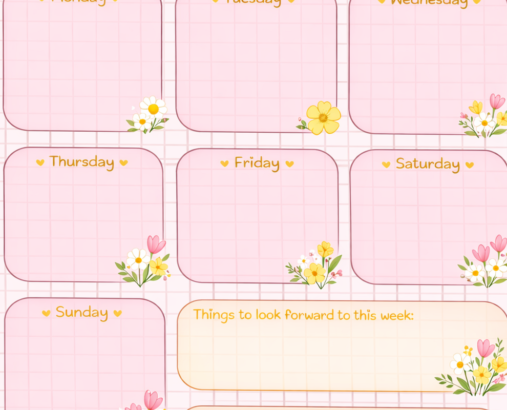 Pastel Spring Weekly Planner Digital Design Asset — 🍰 💌 stay inspired all year long