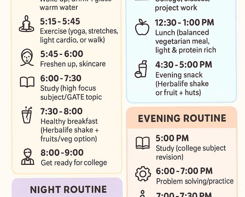 Perfect Daily Routine for Productivity & Glow-Up 🌸📚 — 🌸 🌸 stay inspired all year long