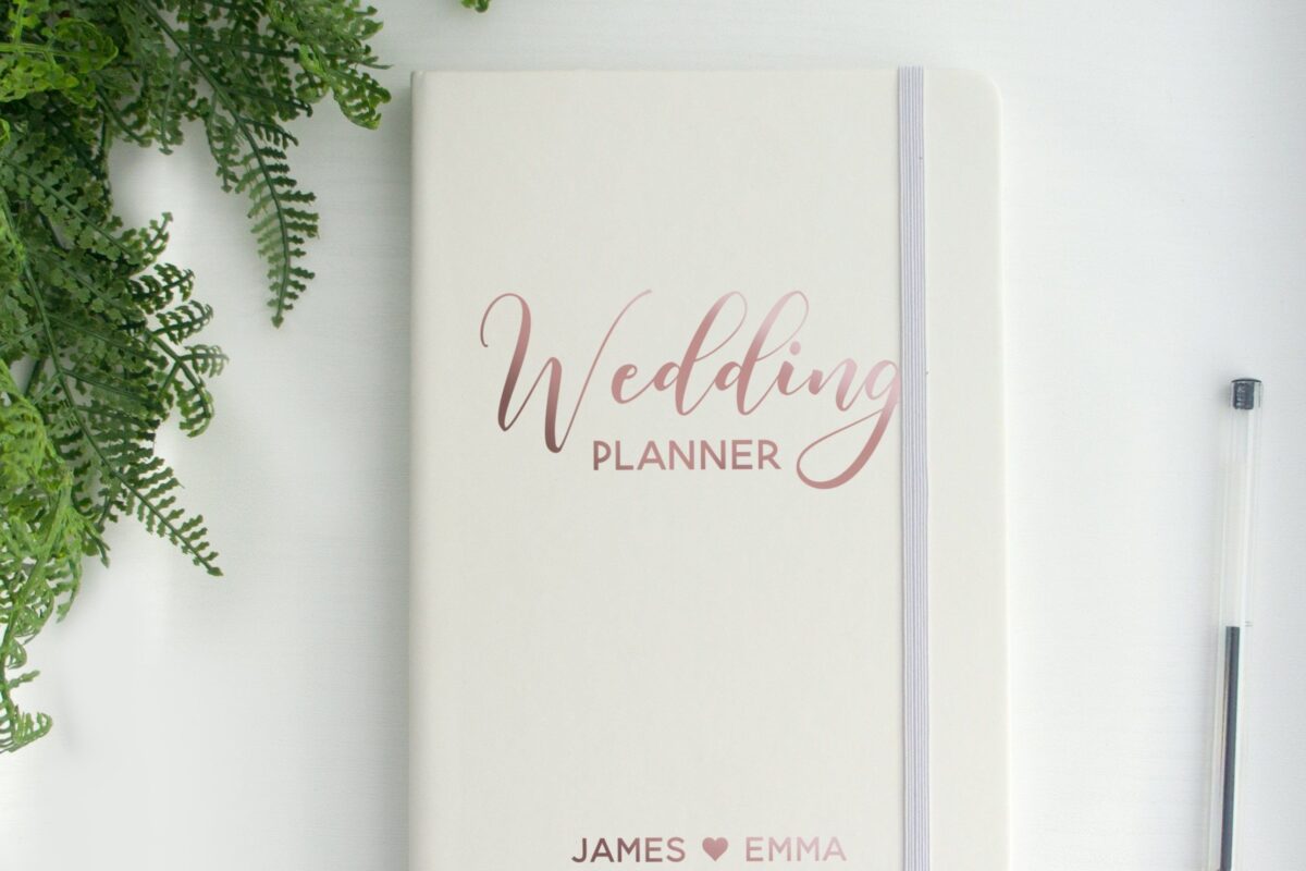 👰 💌 Personalised Wedding Planner — A5 Vegan Leather Notebook for Couples | romanticize your routine