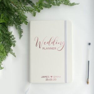 👰 💌 Personalised Wedding Planner — A5 Vegan Leather Notebook for Couples | romanticize your routine
