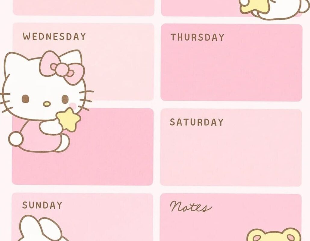 📊 📅 Pink Aesthetic Weekly Planner for Sweet Productivity | secret to staying productive