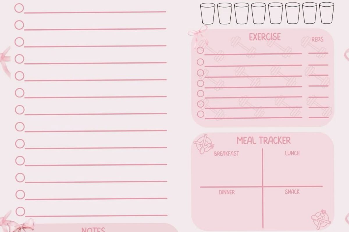 🖌️ 💎 Pink Bows Daily Planner Design | secret to staying productive