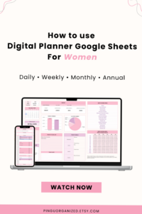 Pink Life Planner Template | Google Sheets Design — ☁️ 🤍 romanticize your routine