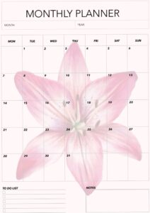 ☁️ 🎀 Pink Lily Monthly Planner Design 🎀 | stay inspired all year long