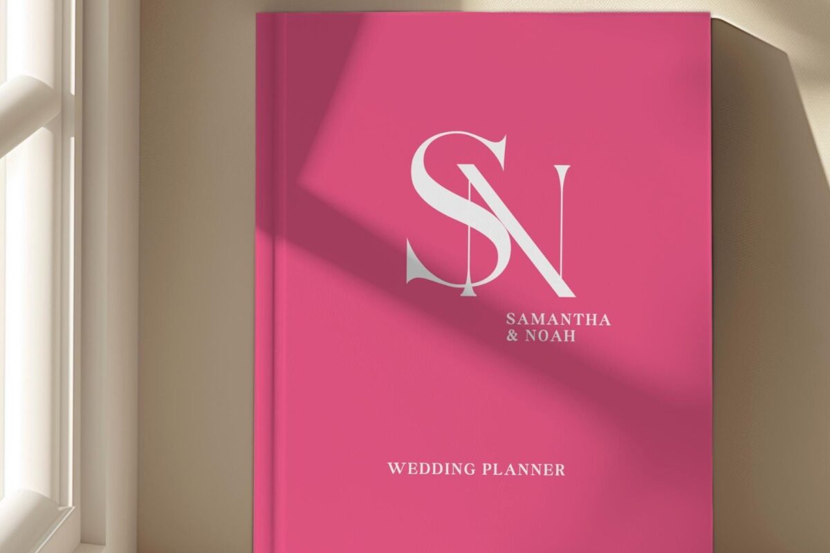 Pink Wedding Planner — Custom Hardcover Keepsake for Couples — 🎨 🪄 romanticize your routine