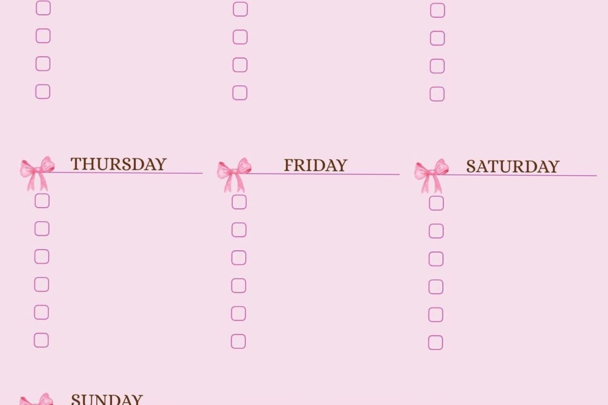 Pink Weekly Planner: Organized & Stylish Scheduling — 💎 📍 stay inspired all year long