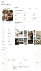 🌸 👰 Plan Your Dream Wedding with This Notion Template | pro digital dashboard