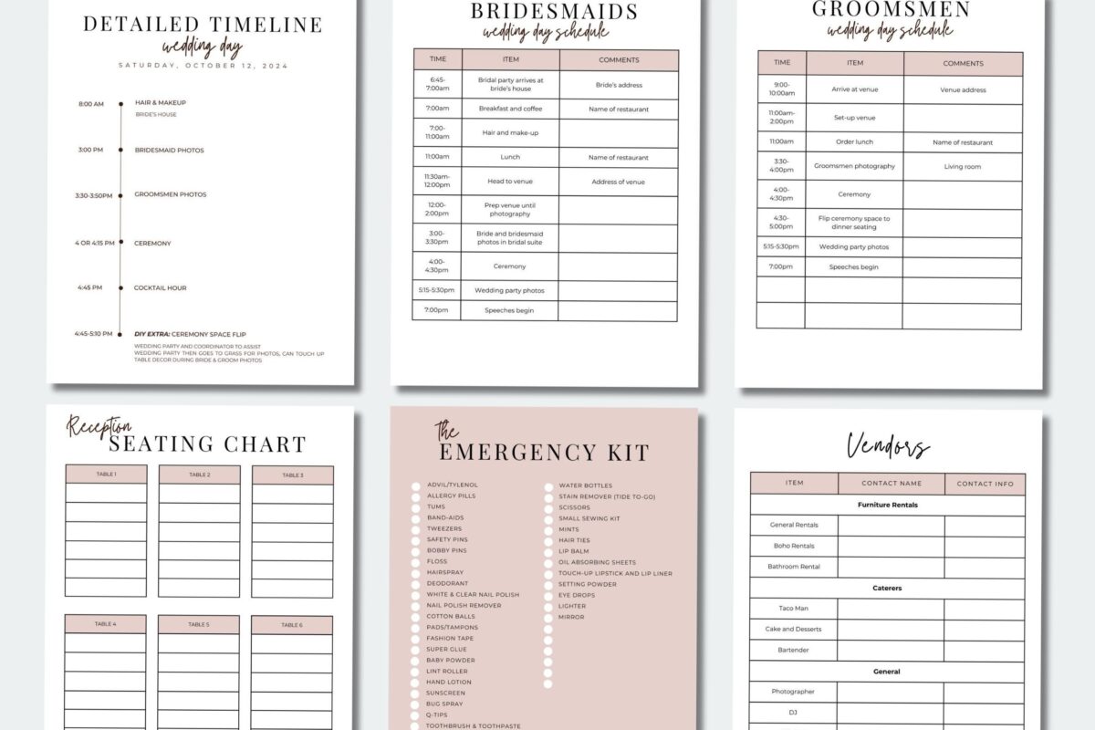 📍 💎 Plan Your Dream Wedding with Canva DIY Planner Binder | romanticize your routine