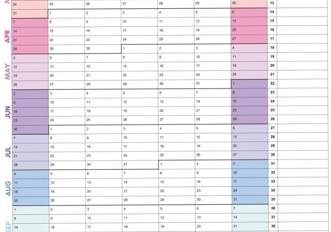 Plan Your Year: 2025 Giant Calendar — 🌈 💎 stay inspired all year long