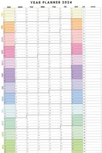 Plan Your Year: 2025 Giant Calendar — 🌈 💎 stay inspired all year long