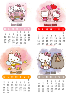 📍 💎 Plantilla Mini Calendario Hello Kitty 1 de 3 | dream life manifestation