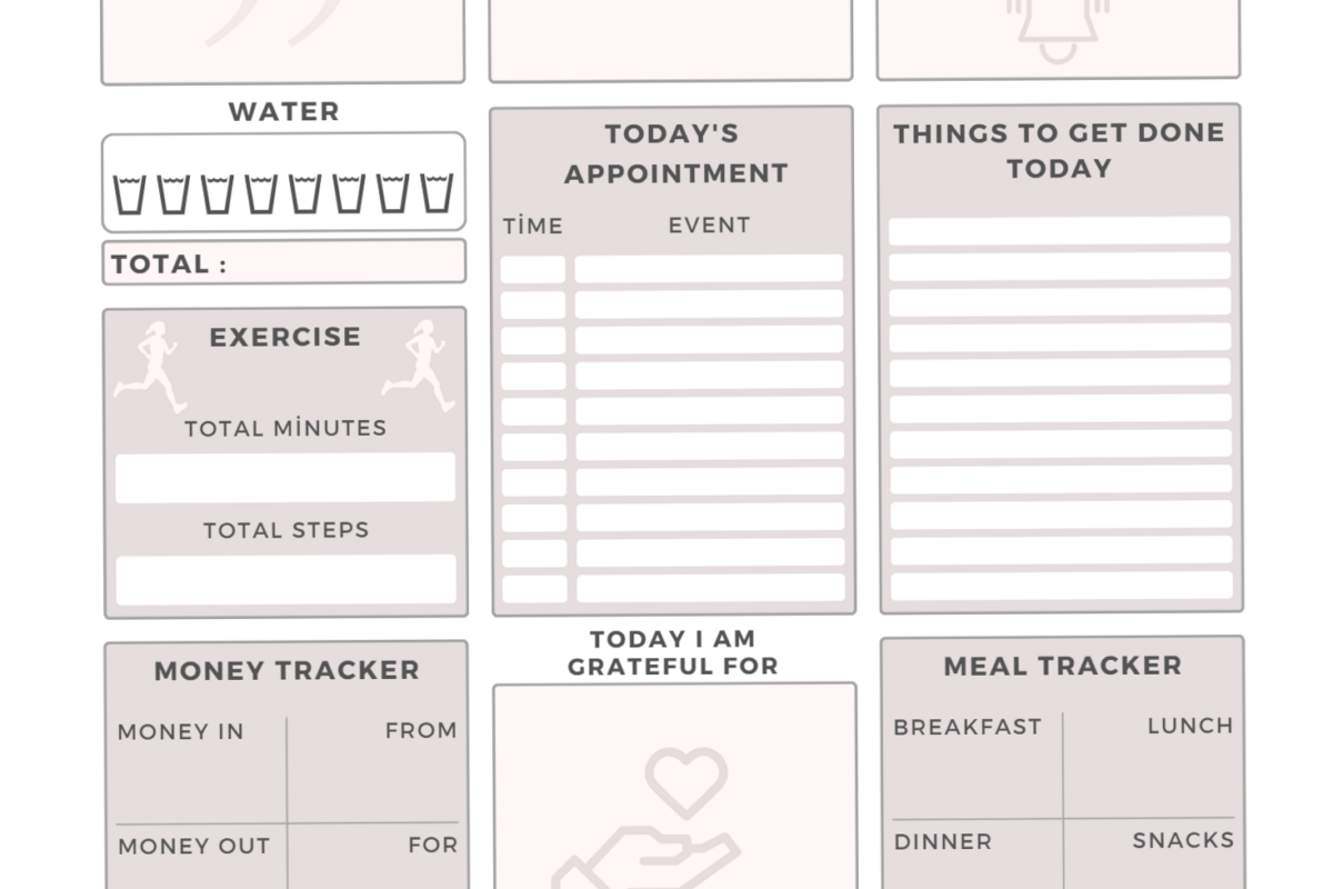 Printable Daily Planner for Creative Productivity — ☁️ 🤍 stay inspired all year long