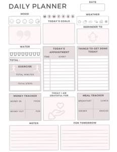 Printable Daily Planner for Creative Productivity — ☁️ 🤍 stay inspired all year long