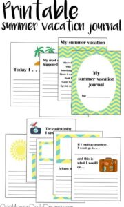 📝 📅 Printable Summer Journal for Kids Writing Fun | dream life manifestation