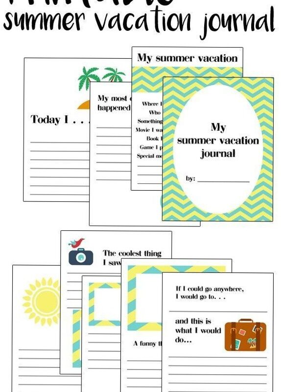 📝 📅 Printable Summer Journal for Kids Writing Fun | dream life manifestation
