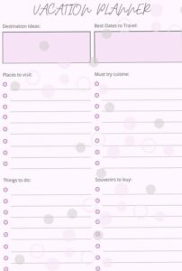 👰 🌸 Printable Vacation Planner | Digital Design & Creative Assets | secret to staying productive