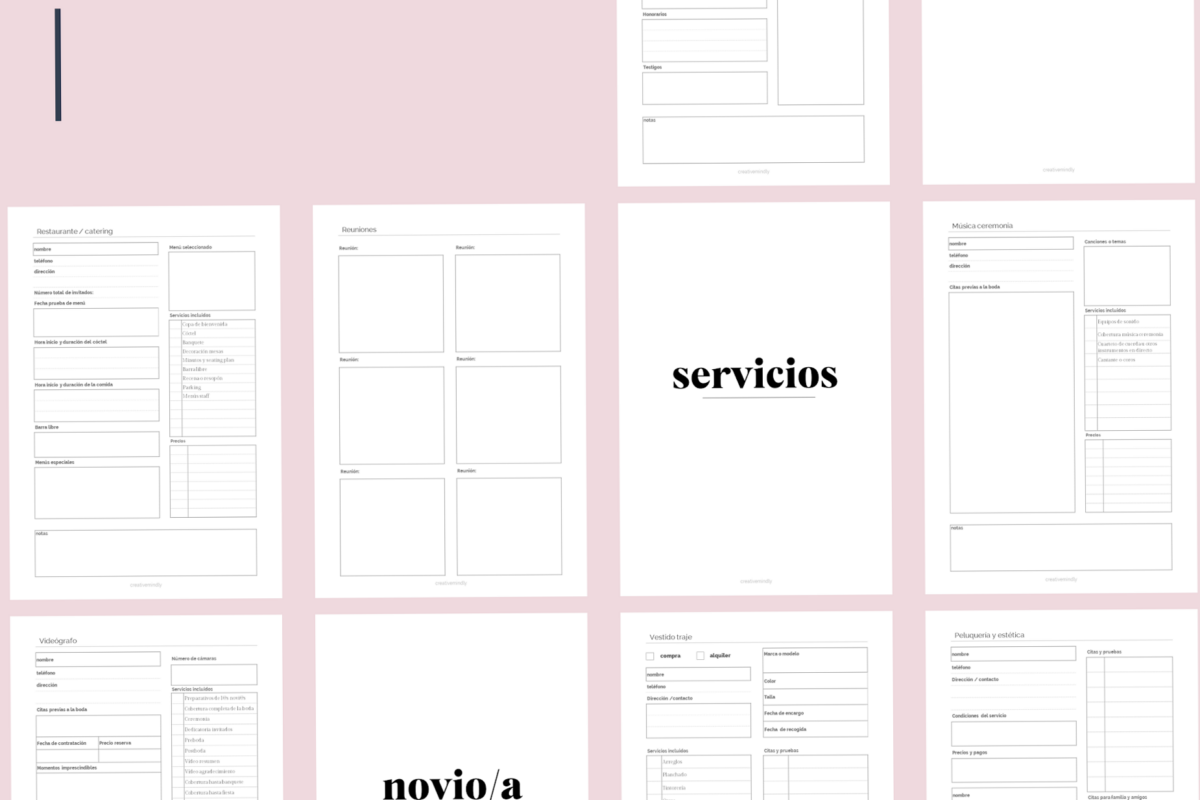 📊 📝 Printable Wedding Agenda en Español — Planificación Creativa | dream life manifestation