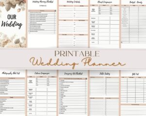 🖇️ 📅 Printable Wedding Planner Checklist & Budget Tracker | essential planning guide