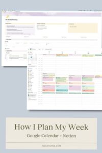 🌸 🌸 pro digital dashboard: How I Plan My Week | Notion + Google Calendar Workflow