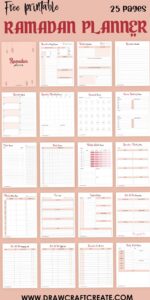 Ramadan Planner Printable — 25 Free Templates — 🪄 🪄 romanticize your routine