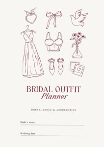 Red & White Minimalist Bridal Planner A4 Templates — 🌈 🎨 dream life manifestation