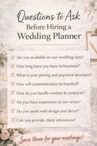 🖇️ 🖇️ romanticize your routine: 8 Must-Ask Questions Before Hiring a Wedding Planner