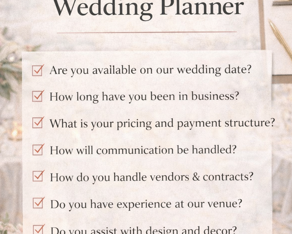 🖇️ 🖇️ romanticize your routine: 8 Must-Ask Questions Before Hiring a Wedding Planner