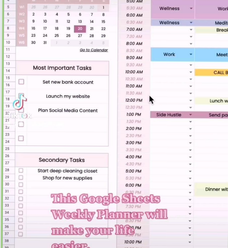 🌿 🌿 romanticize your routine: Aesthetic Google Sheets Weekly Planner: Plan Smarter, Live Happier.