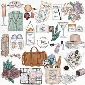 🖌️ 🌈 romanticize your routine: Best Friends Watercolor Planner Stickers & Outfit Clipart