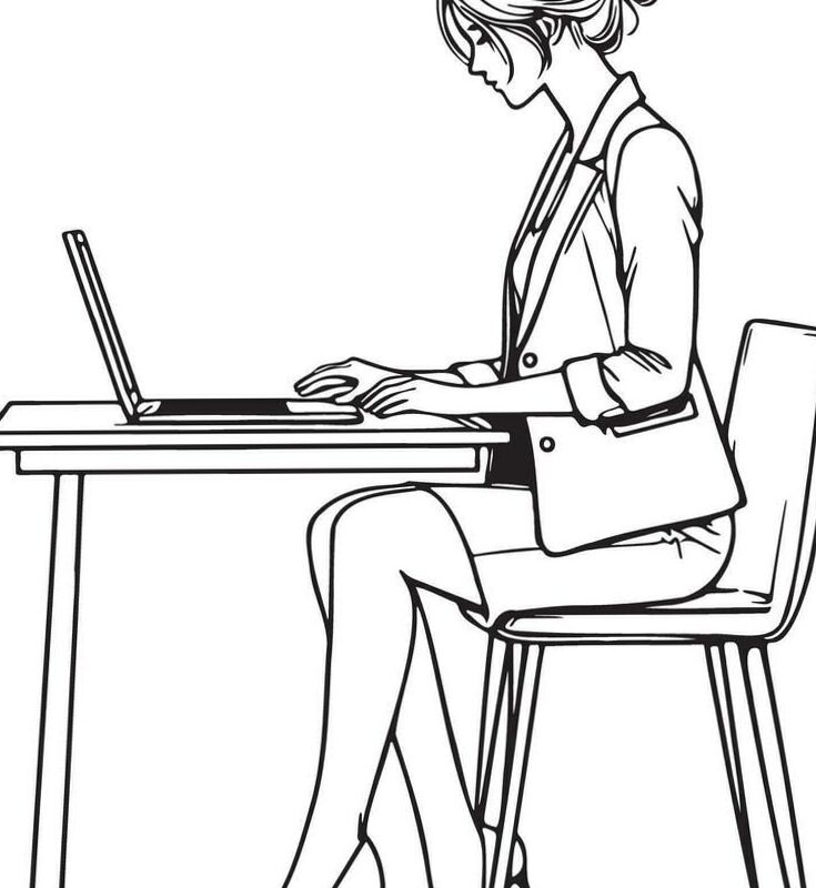 🌿 🎀 romanticize your routine: Business Woman Designing Creative Assets on Laptop