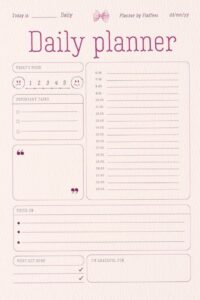 📅 📁 romanticize your routine: Daily Routine Planner Free Printable for Effective Time Management