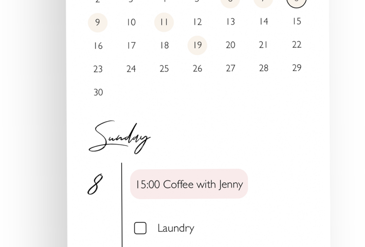 💎 📍 romanticize your routine: Digital Design Planner for iPhone — PLANBELLA